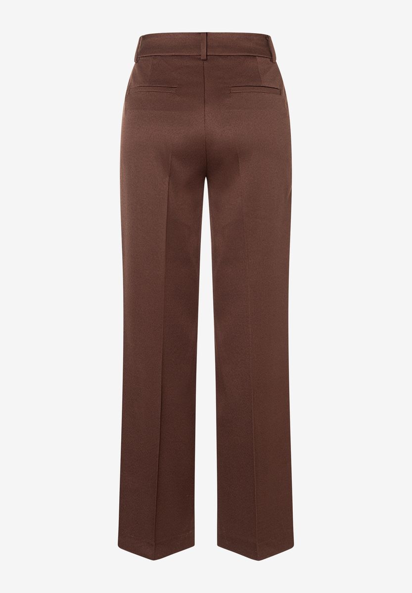 Strukturierte Weite Hose mit Bügelfalte