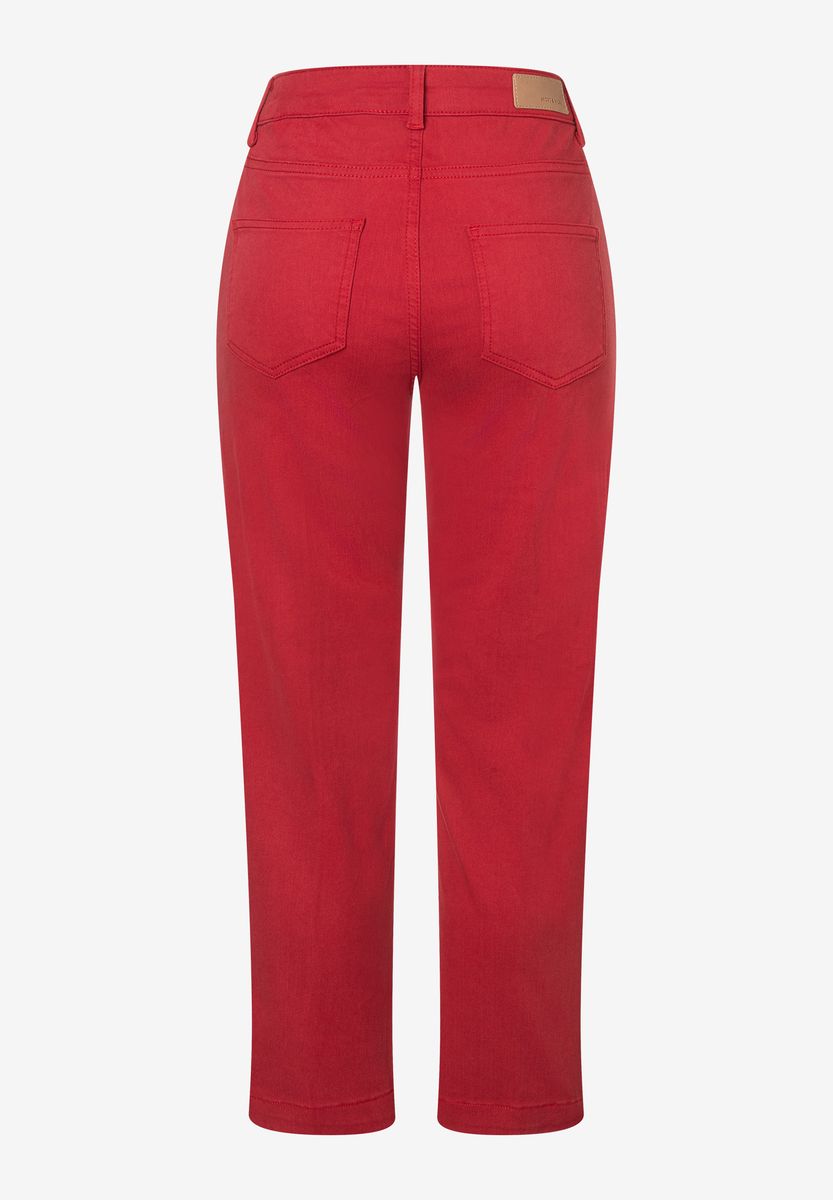 Verkürzte Five-Pocket Baumwollhose