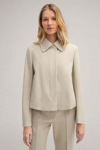 A-Linien Blazerjacke aus Baumwolltwill