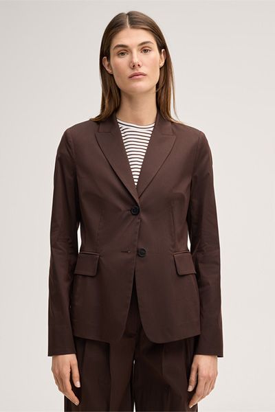 Eleganter Baumwollstretch-Blazer Schmal