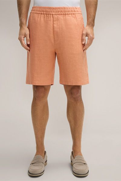 Stretchige Leinenmix-Shorts mit Tunnelzug