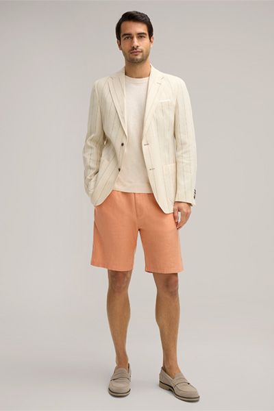 Stretchige Leinenmix-Shorts mit Tunnelzug