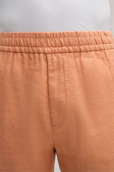 Stretchige Leinenmix-Shorts mit Tunnelzug