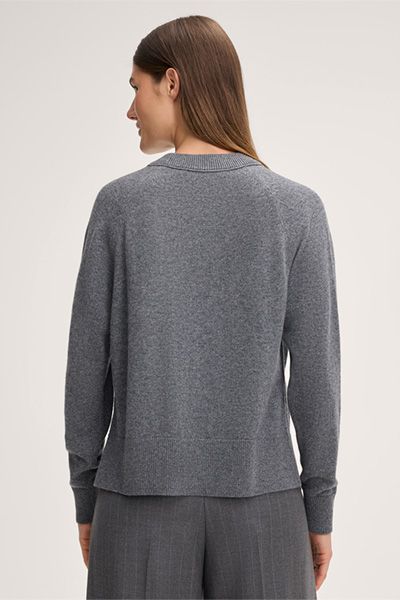 Lockerer Kaschmirpullover mit Stufensaum