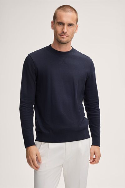 Baumwoll-Kaschmir-Mischung Langarmshirt