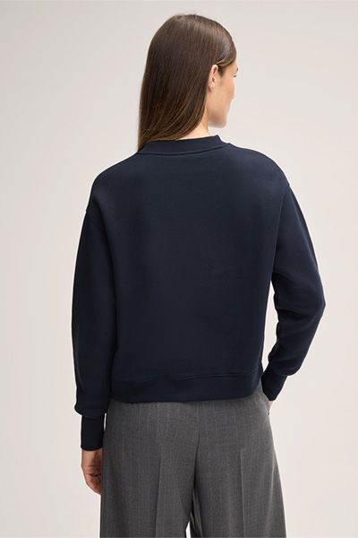 Modernes Rundhals-Sweatshirt aus Baumwollmix