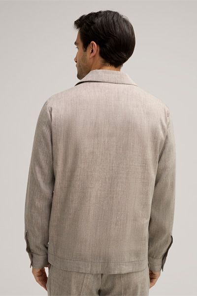 Overshirt aus Leinen-Woll-Mix