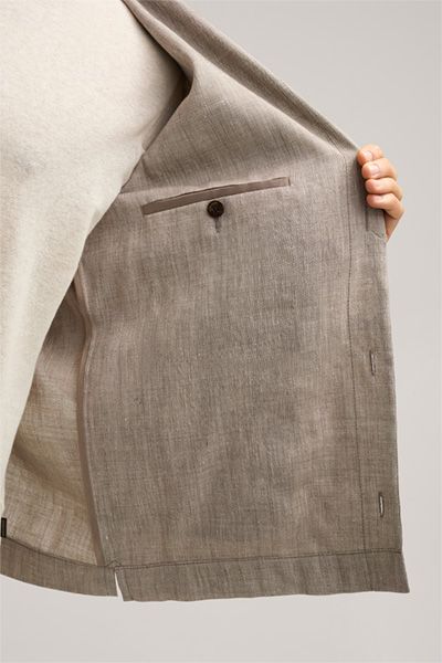 Overshirt aus Leinen-Woll-Mix