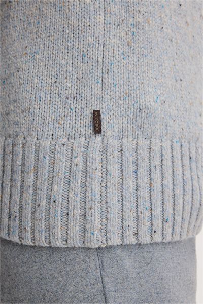 Strukturierter Wollmischung-Pullover mit Rundhalsausschnitt