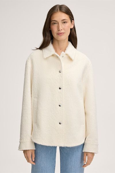 Hemdjacke aus gebürstetem Alpaka-Mix