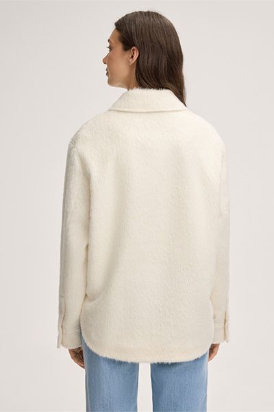 Hemdjacke aus gebürstetem Alpaka-Mix