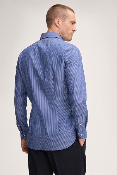 Schmal Gestreiftes Baumwollhemd in Slim-Fit