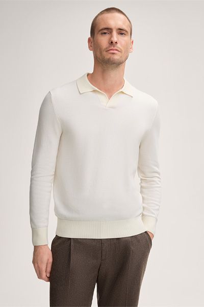 Poloshirt aus feinem Schurwoll-Mix