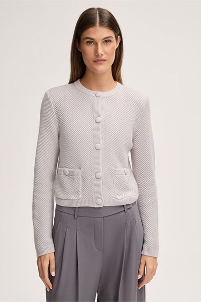 Strukturierter Cardigan aus Wolle und Kaschmir