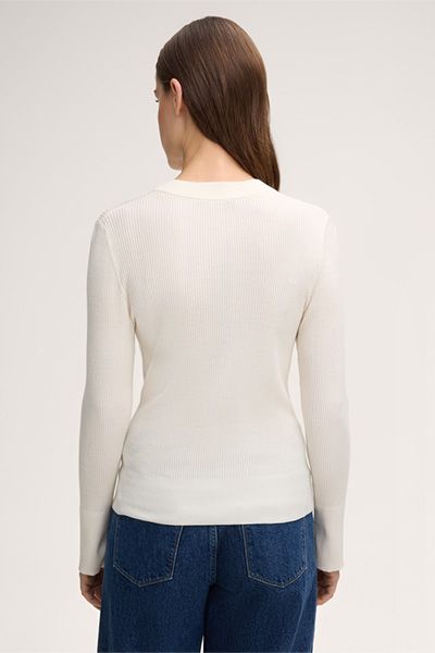 Rippstrick-Longsleeve aus Wolle-Seide