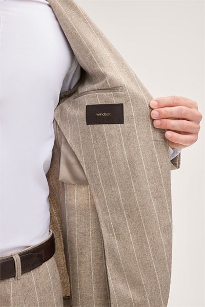Flanell-Sakko mit Kreidestreifen