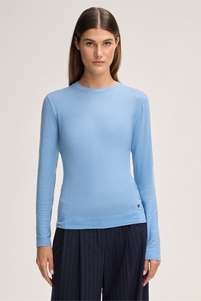 Feines Langarmshirt aus Wollmischung