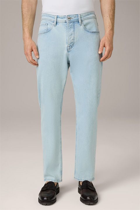 Geradgeschnittene Washed-Denim-Jeans