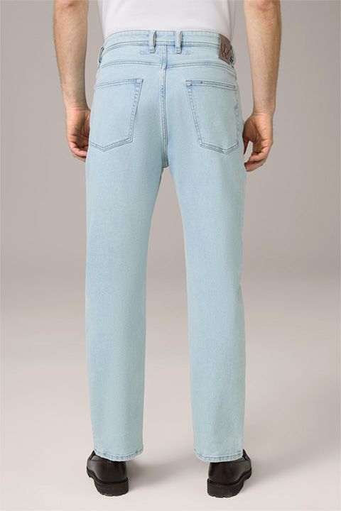 Geradgeschnittene Washed-Denim-Jeans