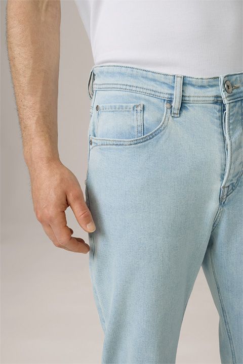 Geradgeschnittene Washed-Denim-Jeans