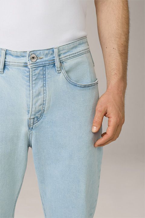 Geradgeschnittene Washed-Denim-Jeans