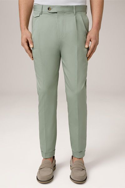 Bundfaltenhose aus Baumwoll-Mix