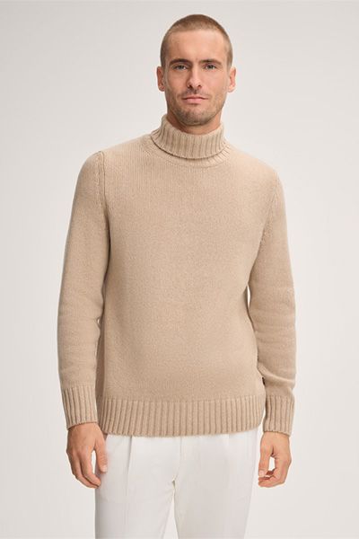Hochwertiger Rollkragenpullover aus Kaschmir-Mix