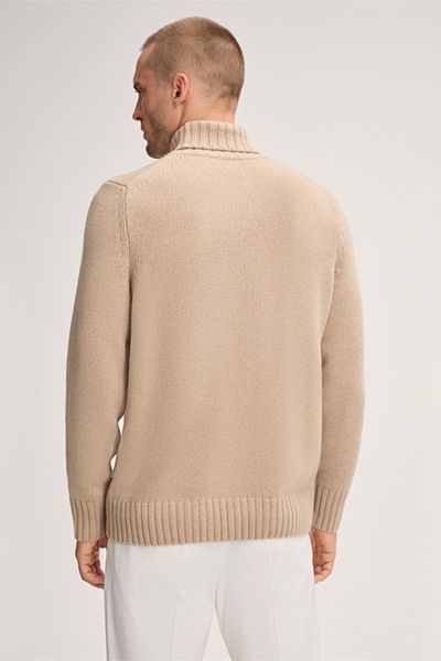 Hochwertiger Rollkragenpullover aus Kaschmir-Mix