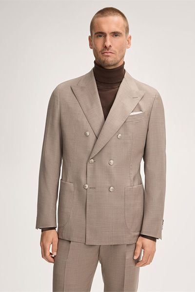 Doppelreihiger Blazer aus reiner Schurwolle