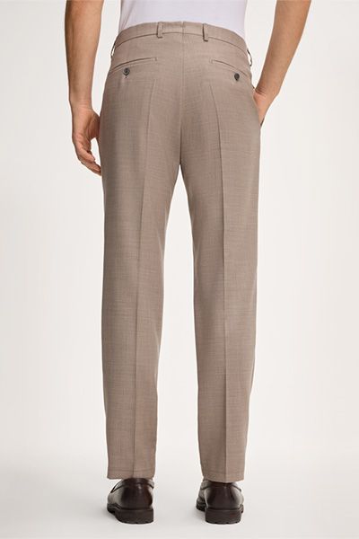 Klassische Faltenhose aus reiner Schurwolle