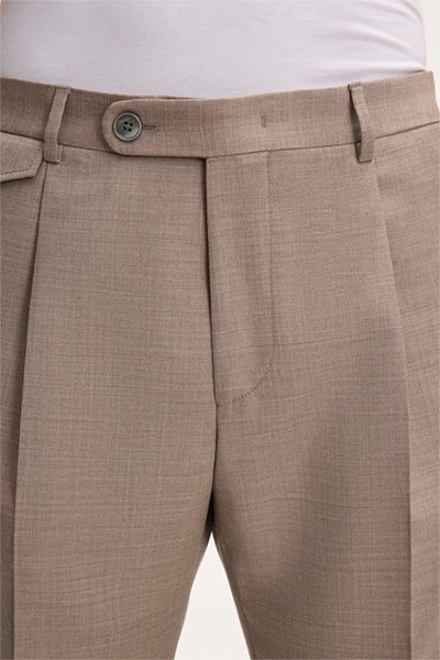 Klassische Faltenhose aus reiner Schurwolle