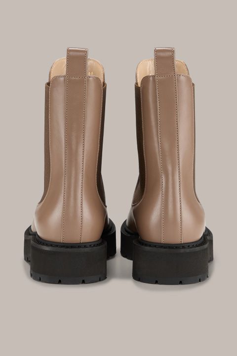 Plateau Chelsea-Boots aus Kalbleder