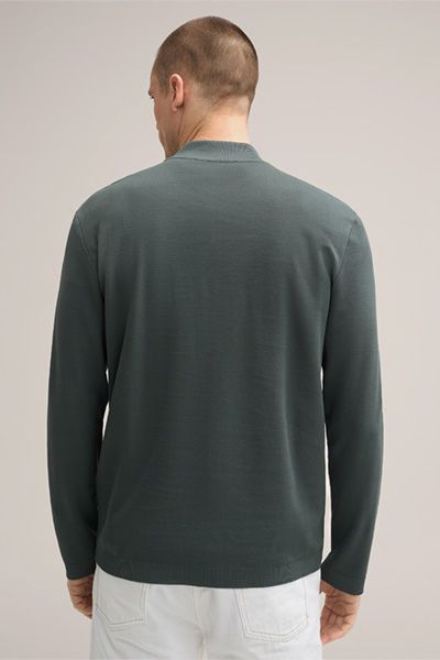 Klassischer Troyer-Pullover aus Piqué