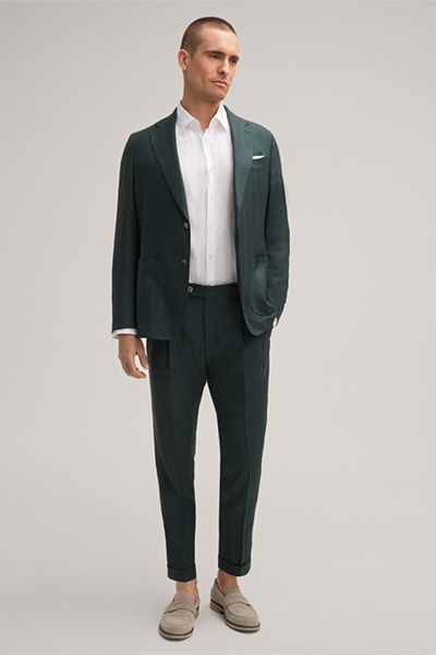 Elegante Bundfaltenhose aus Woll-Seiden-Mix