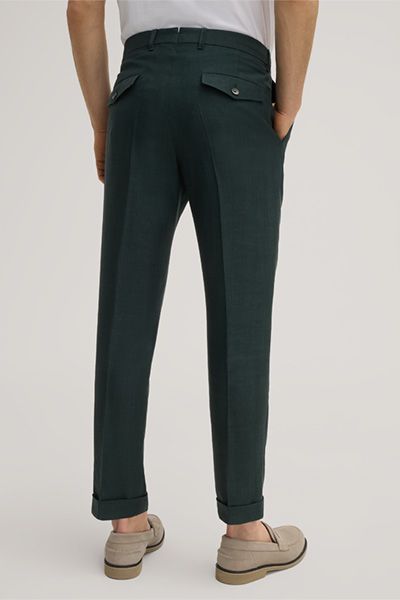 Elegante Bundfaltenhose aus Woll-Seiden-Mix