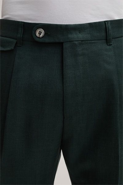 Elegante Bundfaltenhose aus Woll-Seiden-Mix