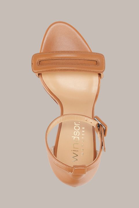 Stiletto Sandale mit Leder Applikation