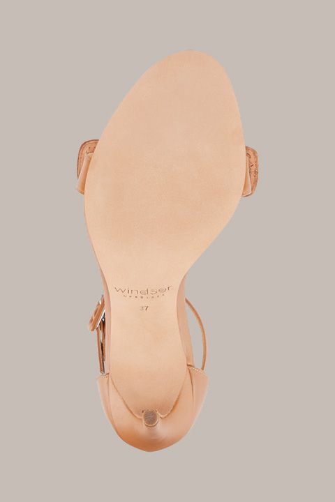 Stiletto Sandale mit Leder Applikation