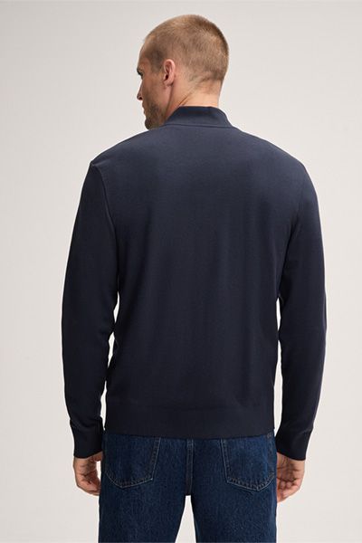 Blouson-Zip-Jacke aus Baumwoll-Kaschmir