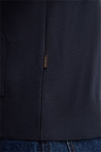 Blouson-Zip-Jacke aus Baumwoll-Kaschmir