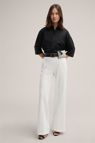 Baumwollstretch-Cape-Hemdbluse