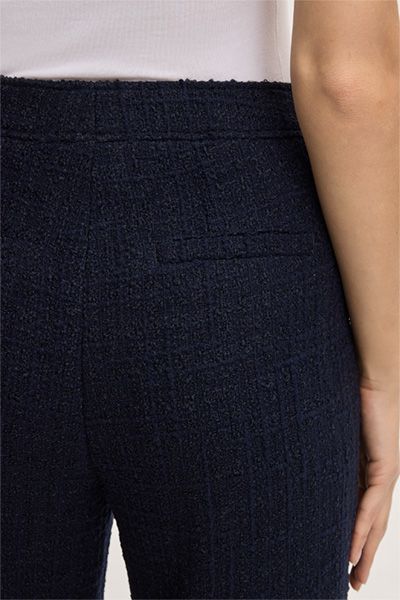 Tweed-Marlene-Hose mit weitem Bein