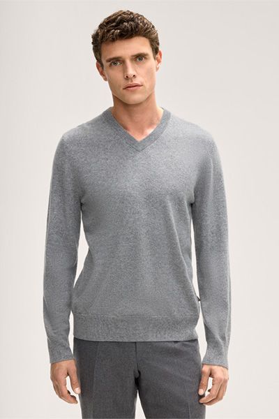 Luxuriöser Cashmere-Pullover mit V-Ausschnitt
