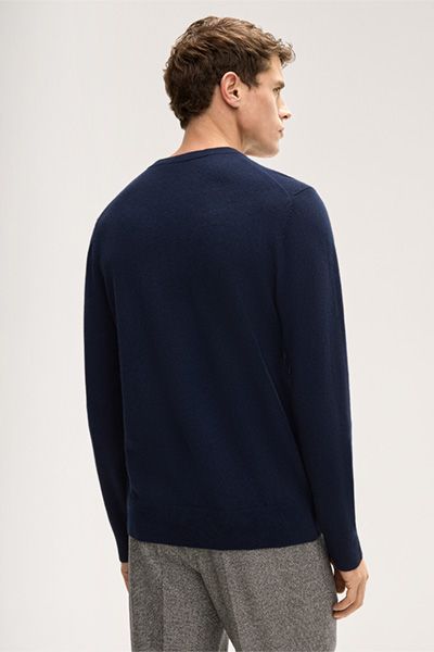 Luxuriöser V-Ausschnitt-Pullover aus reinem Kaschmir