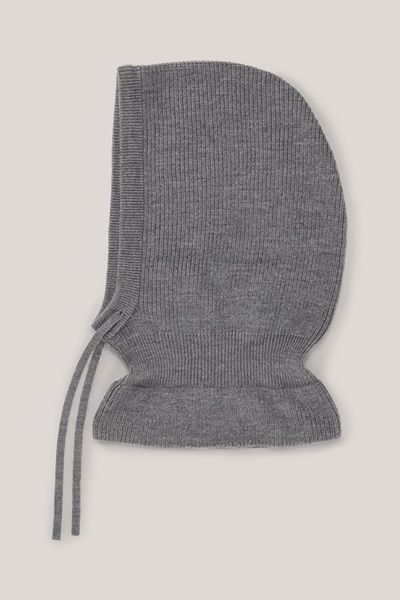 Weiche Balaclava aus Merinostrick-Ripp