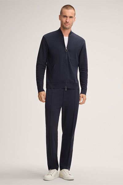 Loungehose mit Kaschmir und Biesen