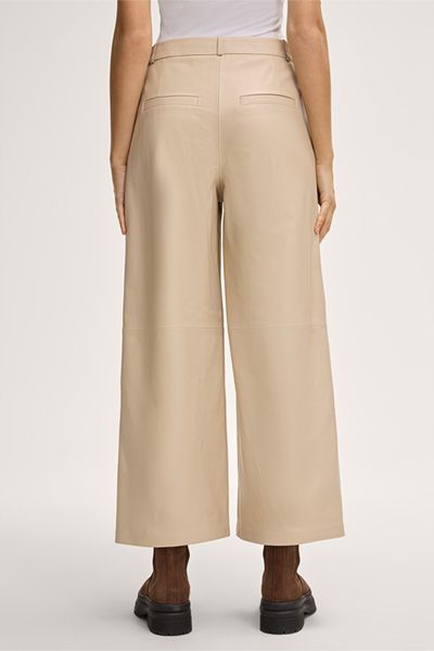 Leder-Culotte mit weitem Bein