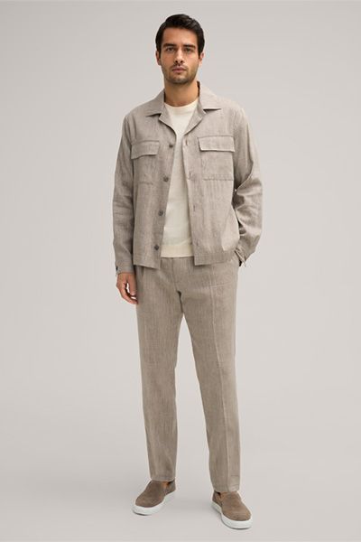 Elegante Plisseehose aus Leinen-Woll-Mix