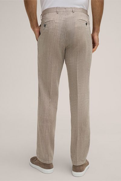 Elegante Plisseehose aus Leinen-Woll-Mix