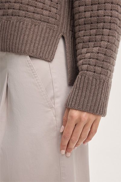 Strukturierter Pullover aus reinem Kaschmir
